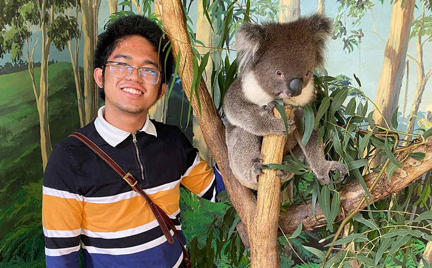 Jude with a koala