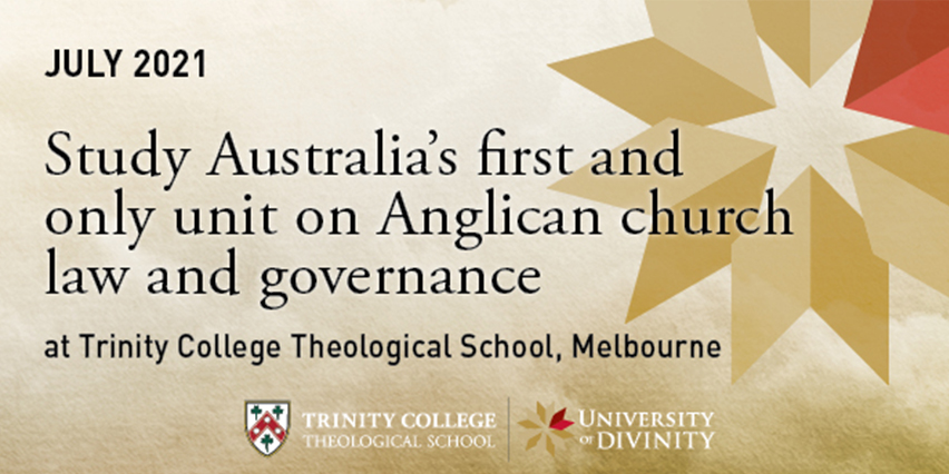 Study Australia's first and only unit on Anglican church law and governance