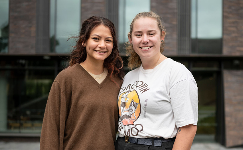Trinity College students Serena and Bridie