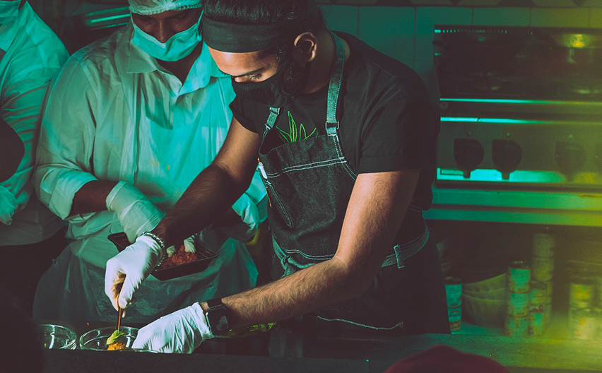 Priyansh Parekh in the kitchen