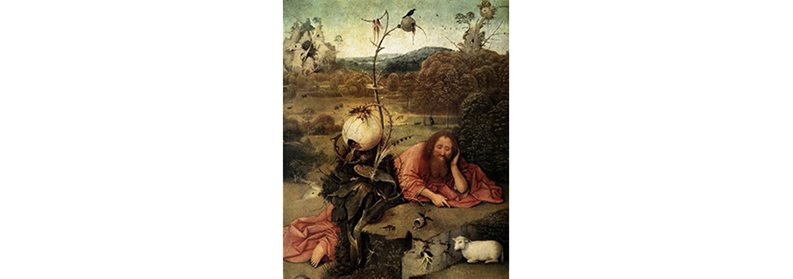 Image of St John the Baptist in the Wilderness Hieronymus Bosch, c.1489.
