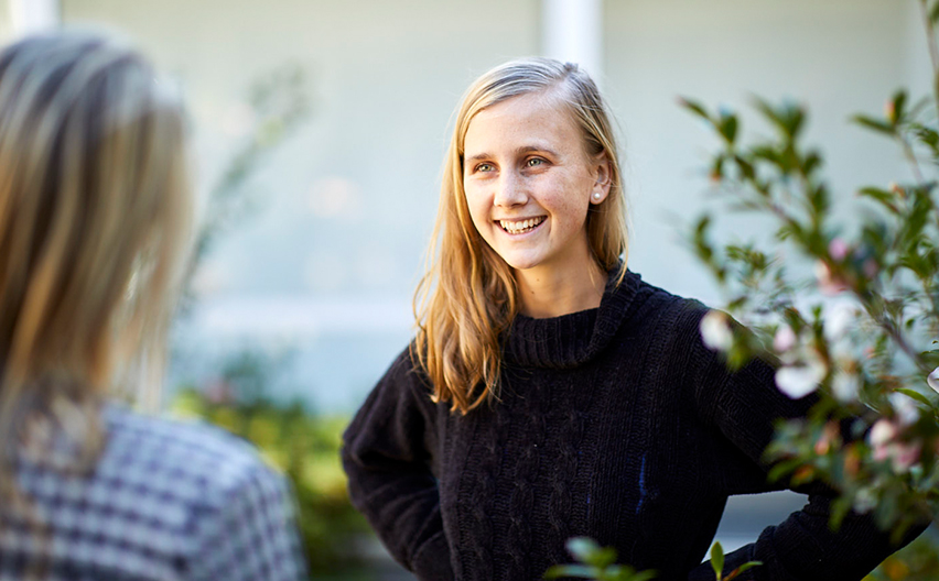 Girl smiling